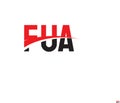 FUA Letter Initial Logo Design Vector Illustration Royalty Free Stock Photo