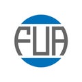 FUA letter logo design on white background. FUA creative initials circle logo concept. FUA letter design Royalty Free Stock Photo