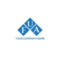 FUA letter logo design on white background. FUA creative initials letter logo concept. FUA letter design Royalty Free Stock Photo