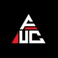 FUC triangle letter logo design with triangle shape. FUC triangle logo design monogram. FUC triangle vector logo template with red Royalty Free Stock Photo