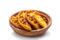 Fuchka or Puchka, Popular Street Food in Bangladesh, Consisting of Hollow, Crispy Shells Filled Royalty Free Stock Photo