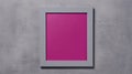 Fuchsia Frame Mockup: Neo-academism Style Picture Frame On Gray Wall