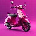 Fuchsia Cartoon Moped: Fifa Style 3d Cgi Art