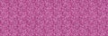 Fuchsia pink botanical seamless border edge. Modern bright tonal foliage edging trim. Decorative pretty endless band for