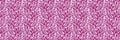 Fuchsia pink botanical seamless border edge. Modern bright tonal foliage edging trim. Decorative pretty endless band for