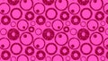 Fuchsia Seamless Geometric Circle Pattern Vector Image