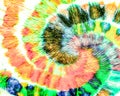 Fuchsia Spiral Tie Dye Shibori. Rainbow Swirl Watercolor Splash. Green Acrylic Paint. Violet Dirty Art Paint. Indigo Hippie Backgr Royalty Free Stock Photo