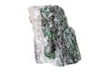 Fuchsite mineral stone on a white background Royalty Free Stock Photo
