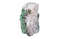 Fuchsite mineral stone on a white background Royalty Free Stock Photo