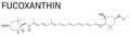 Fucoxanthin molecule. Skeletal formula. Royalty Free Stock Photo