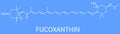 Fucoxanthin molecule. Skeletal formula. Royalty Free Stock Photo