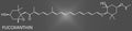 Fucoxanthin molecule. Skeletal formula. Royalty Free Stock Photo