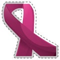 Fucsia breast cancer ribon image