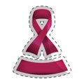 Fucsia ribbon breast cancer signal