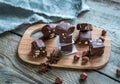 Fudge with hazelnuts Royalty Free Stock Photo