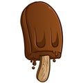 Fudge Popsicle Cartoon Illustration Royalty Free Stock Photo