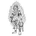 Fudo Myoo (Acala) Buddhist illustration