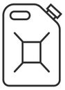 Fuel canister linear icon. Gasoline container symbol