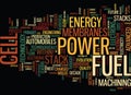 Fuel Cell Power The Energy Of The Future Text Background Word Cloud Concept