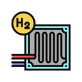 fuel cells hydrogen color icon vector illustration