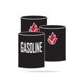 Fuel container with flammable icon