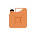 fuel container flat design vector illustration. icon for gasoline, kerosene, diesel, petroleum, petrol Royalty Free Stock Photo