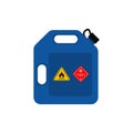 fuel container flat design vector illustration. icon for gasoline, kerosene, diesel, petroleum, petrol Royalty Free Stock Photo