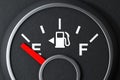 Fuel Dashboard Gauge Showing a Empty Tank. 3d Rendering Royalty Free Stock Photo