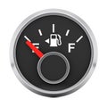 Fuel Dashboard Gauge Showing an Empty Tank. 3d Rendering Royalty Free Stock Photo
