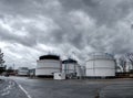 Fuel depod with recuperation station on foreground, Czech Republic