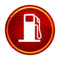 Fuel dispenser icon creative red round button illustration design