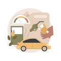 Fuel economy abstract concept vector illustration. Royalty Free Stock Photo
