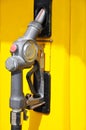 Fuel filler on yellow tank