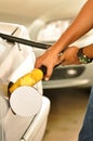 Fuel filling at gas station Royalty Free Stock Photo