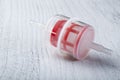 Fuel filter for diesel fuel.Auto parts.Replaceable filter for the car Royalty Free Stock Photo