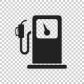 Fuel gas station icon. Car petrol pump flat illustration Royalty Free Stock Photo