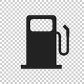 Fuel gas station icon. Car petrol pump flat illustration Royalty Free Stock Photo