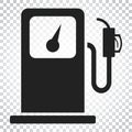 Fuel gas station icon. Car petrol pump flat illustration. Simple Royalty Free Stock Photo