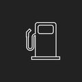 Fuel gas station icon in line style. Car petrol pump flat illustration Royalty Free Stock Photo