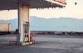 Fuel gas station and pump Royalty Free Stock Photo