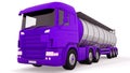 Fuel gas tanker truck isolated. 3D rendering Royalty Free Stock Photo