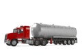 Fuel gas tanker truck isolated Royalty Free Stock Photo