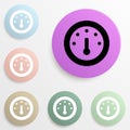 fuel gauge badge color set. Simple glyph, flat vector of web icons for ui and ux, website or mobile application Royalty Free Stock Photo