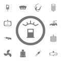 Fuel gauge icon. Set of car repair icons. Signs of collection, simple icons for websites, web design, mobile app, info graphics Royalty Free Stock Photo