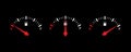 Fuel gauge icon set simple design Royalty Free Stock Photo