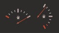 Fuel gauge indicator vector icon. Petrol pump station symbol. Full gasoline level manometr sign. Auto car indicator panel