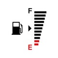 Fuel gauge indicator. Vector isolated illustration icon. Gasoline indicatior vector collection icons. Gas meter set elements Royalty Free Stock Photo