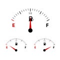 Fuel Gauge Meter Empty Royalty Free Stock Photo