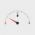 Fuel Gauge Meter - Vector Illustration - Isolated On Transparent Background Royalty Free Stock Photo