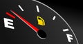 Fuel gauge showing empty tank Royalty Free Stock Photo